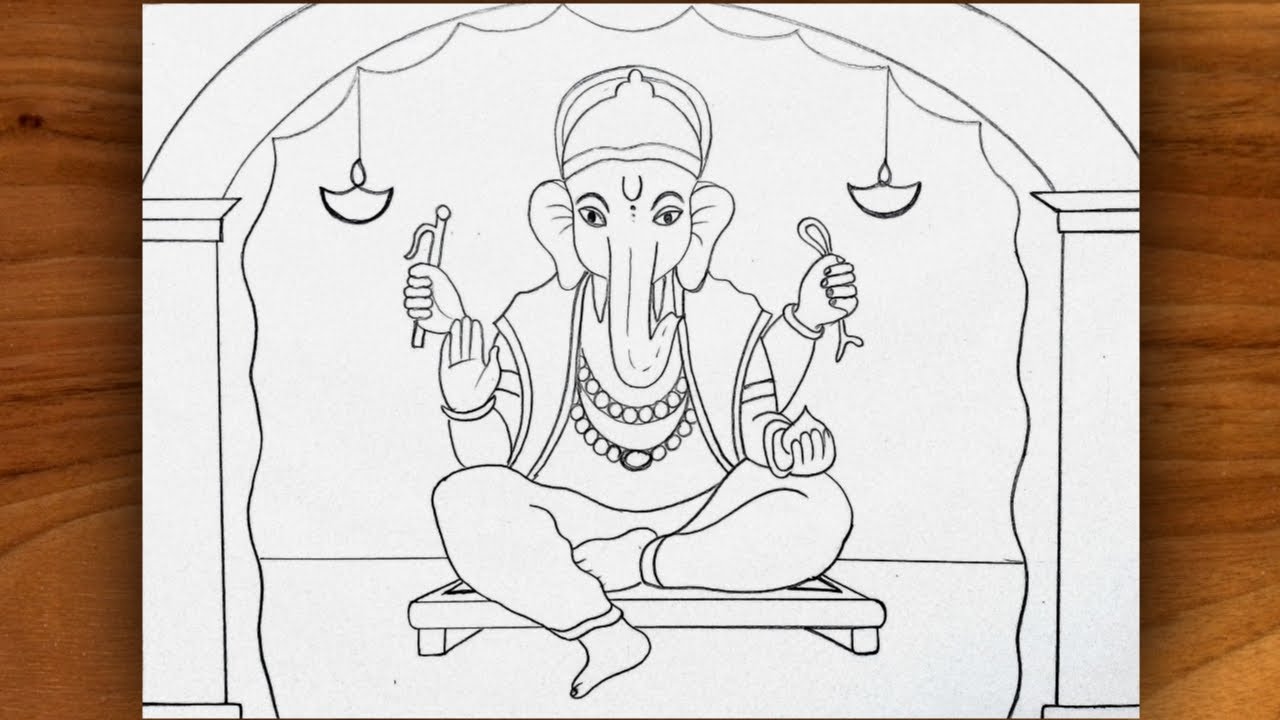 Ganpati Bappa Pencil Drawing part-1 ||Ganesha Drawing With Pencil Sketch || CreativityStudio...