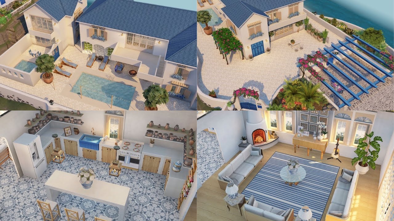 PENINSULA OF POSEIDON VILLA 💙🧿 Sims FreePlay