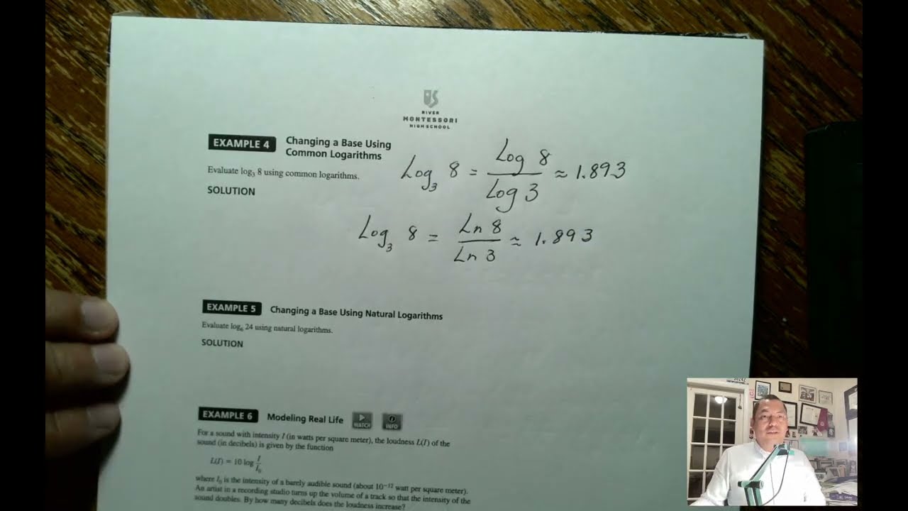 Section 6-5 Properties of Logarithms Algebra II