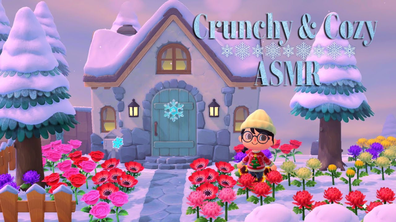 ASMR | Animal Crossing in Winter ❄️ SUPER close up whispers & crunchy snow
