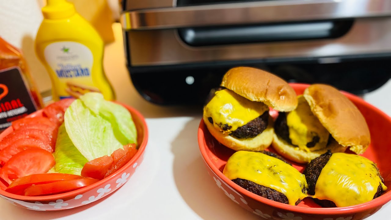 Grilled CheeseBurgers 🍔 on the Ninja Foodi Smart Grill XL 6 IN 1