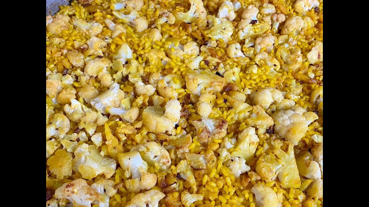PAELLA DE COLIFLOR Y BACALAO INGLES!!!