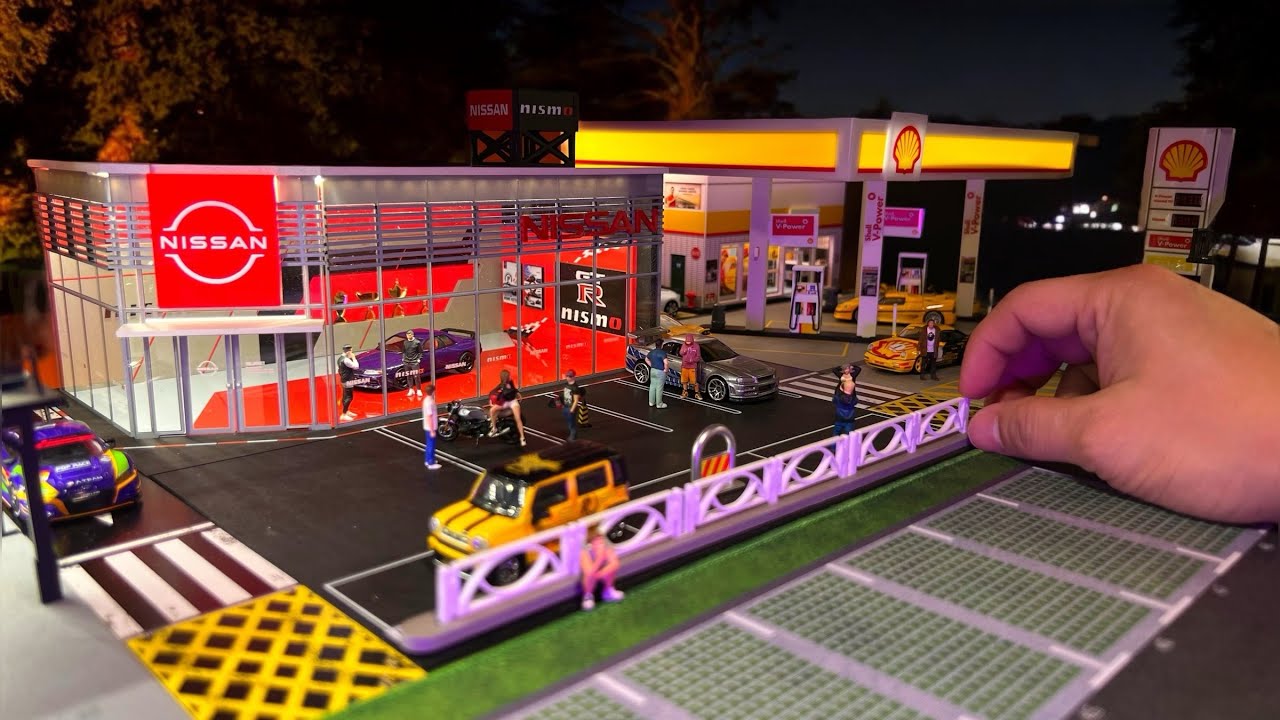 Диорама Nissan Nismo Car Showroom 1/64 от Gfans | Диорама Hotwheels