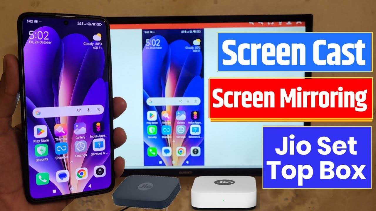jio set top box screen mirroring | how to screencast to jio set top box