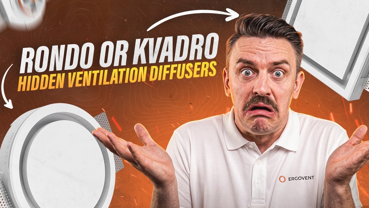 Hidden ventilation diffusers ERGOVENT RONDO or KVADRO
