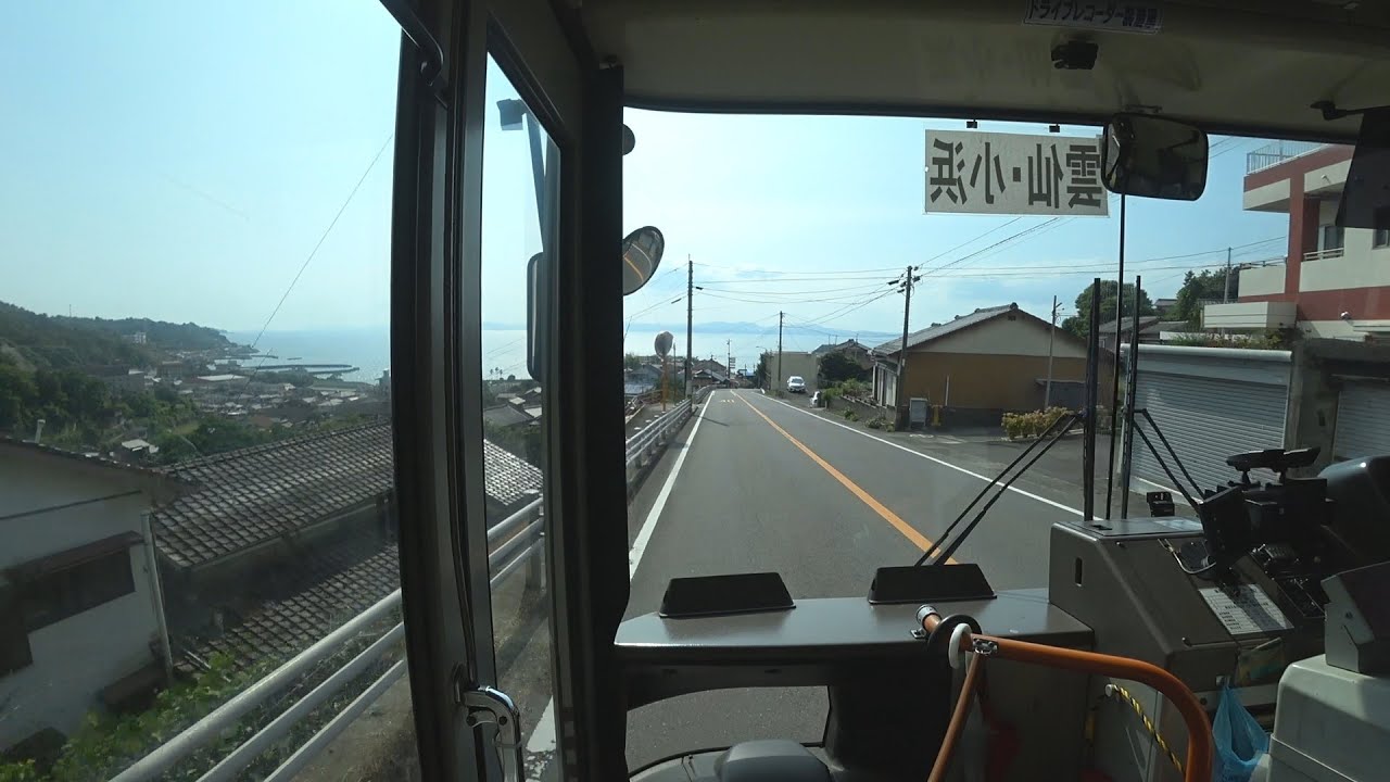【閲覧注意】【前面展望】島原駅～雲仙～諫早駅【島鉄バス 島原・雲仙・小浜・愛野・諫早線】
