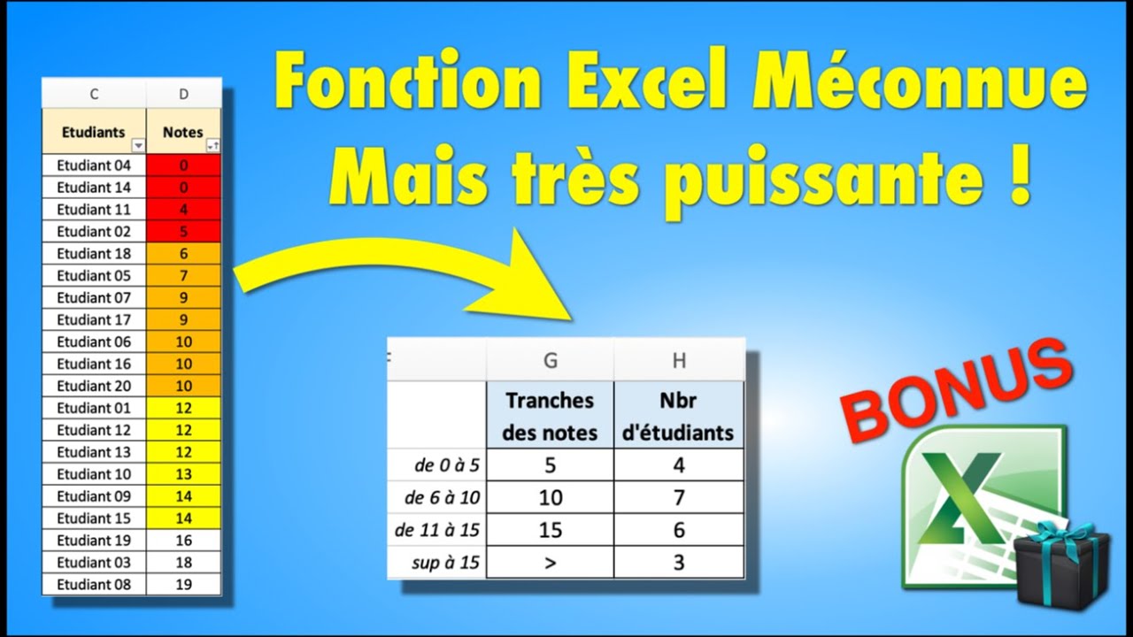 Bonus Excel : La fonction FREQUENCE