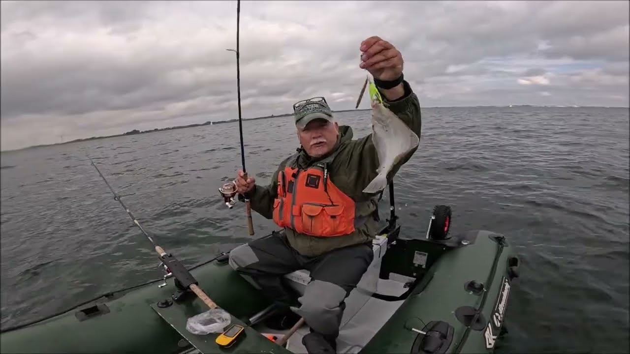 Plattfische auf Garnelen am Flunderwunder , Li Time Akku im Einsatz