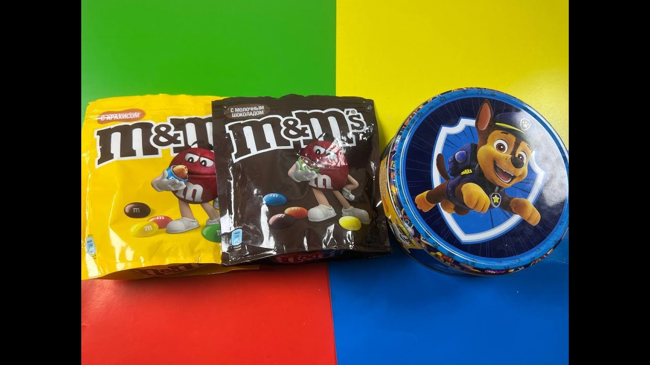 ASMR Paw patrol Surprise Box + M&M’s Chocolate 🍫 