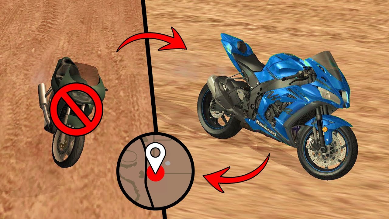 Secret Way to ADD CBR 600 Bike in GTA San Andreas | Secret Location