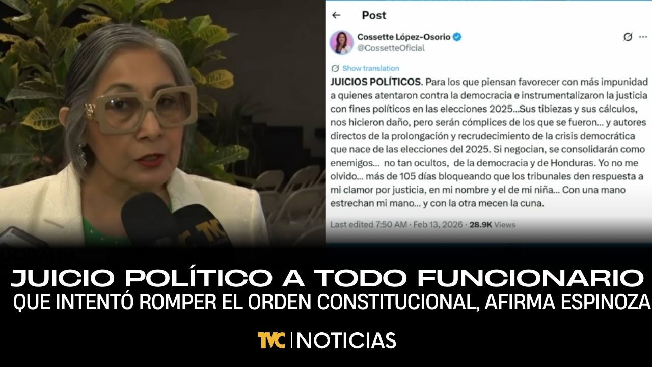 Juicio político a todo funcionario que intentó romper el orden constitucional, afirma Espinoza.