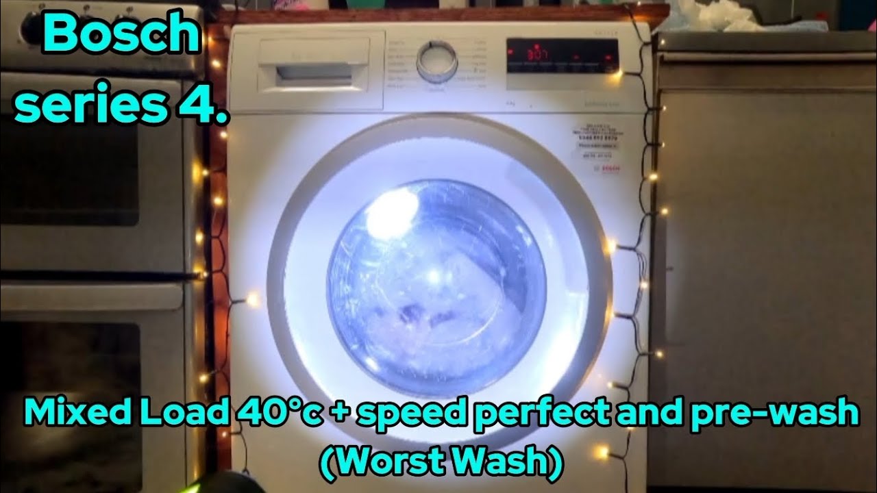 Bosch series 4 - Mixed Load 40°c + speed perfect and pre-wash - the worst wash - (full cycle)