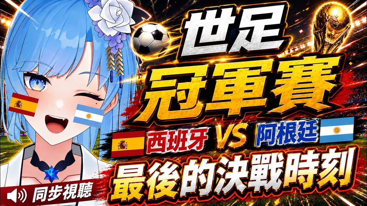 【#2026FIFA世界盃】世界盃足球賽同步視聽⚽ | 西班牙vs阿根廷！東方神秘力量最後一舞🔥冠軍賽來啦！整屆比賽八字最硬的梅西我來啦！！！【夏伊拉ShyLa】