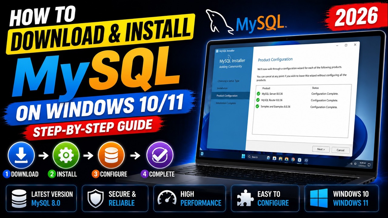 Как скачать и установить MySQL на Windows 10/11 (пошаговое руководство)