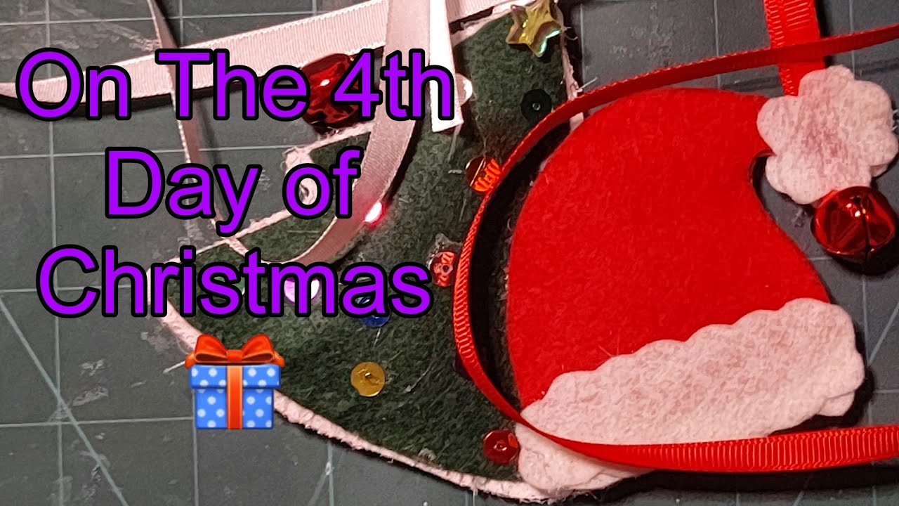4th Day of Christmas Advent 🎁 Making Felt Christmas Tree Decorations 🎄