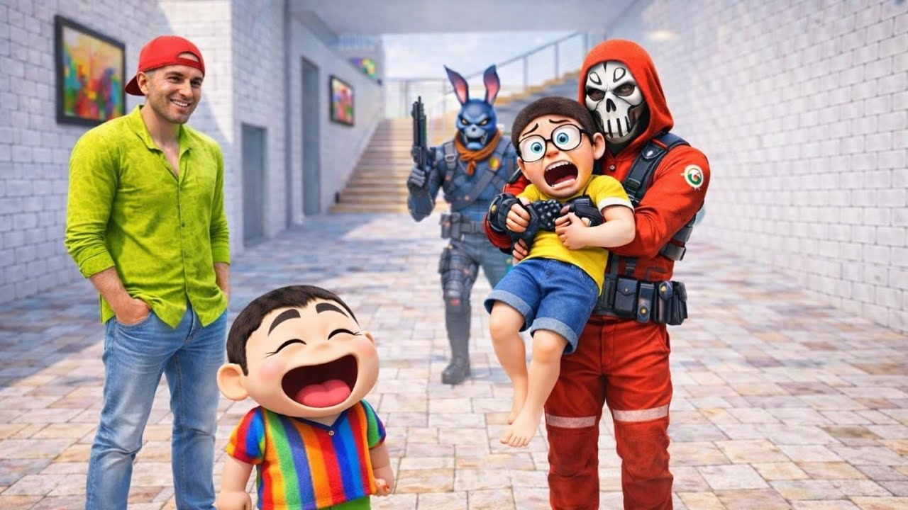 🤩💥Nobita Free Fire World Mein fas Gaya 😱 Shinchan + Raistar Rescue | Indian Theft Auto Simulator