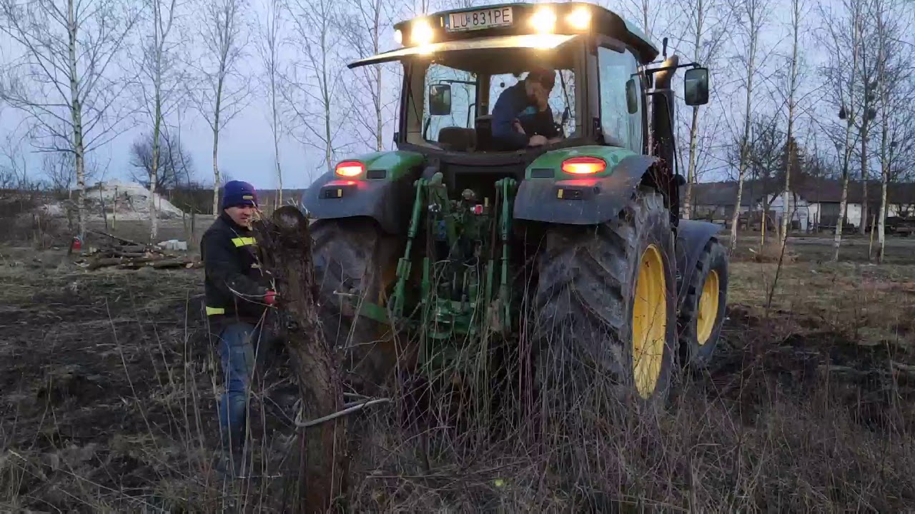 Wyrywanie korzeni John Deere 6140r