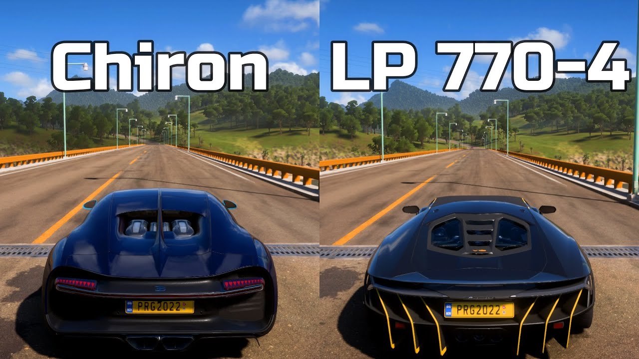 Forza Horizon 5: Bugatti Chiron vs Lamborghini Centenario LP 770-4 - Drag Race