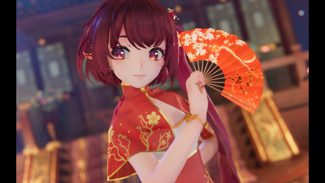 【VTuber MMD／4K／60FPS】泠鸢yousa【花月成双】