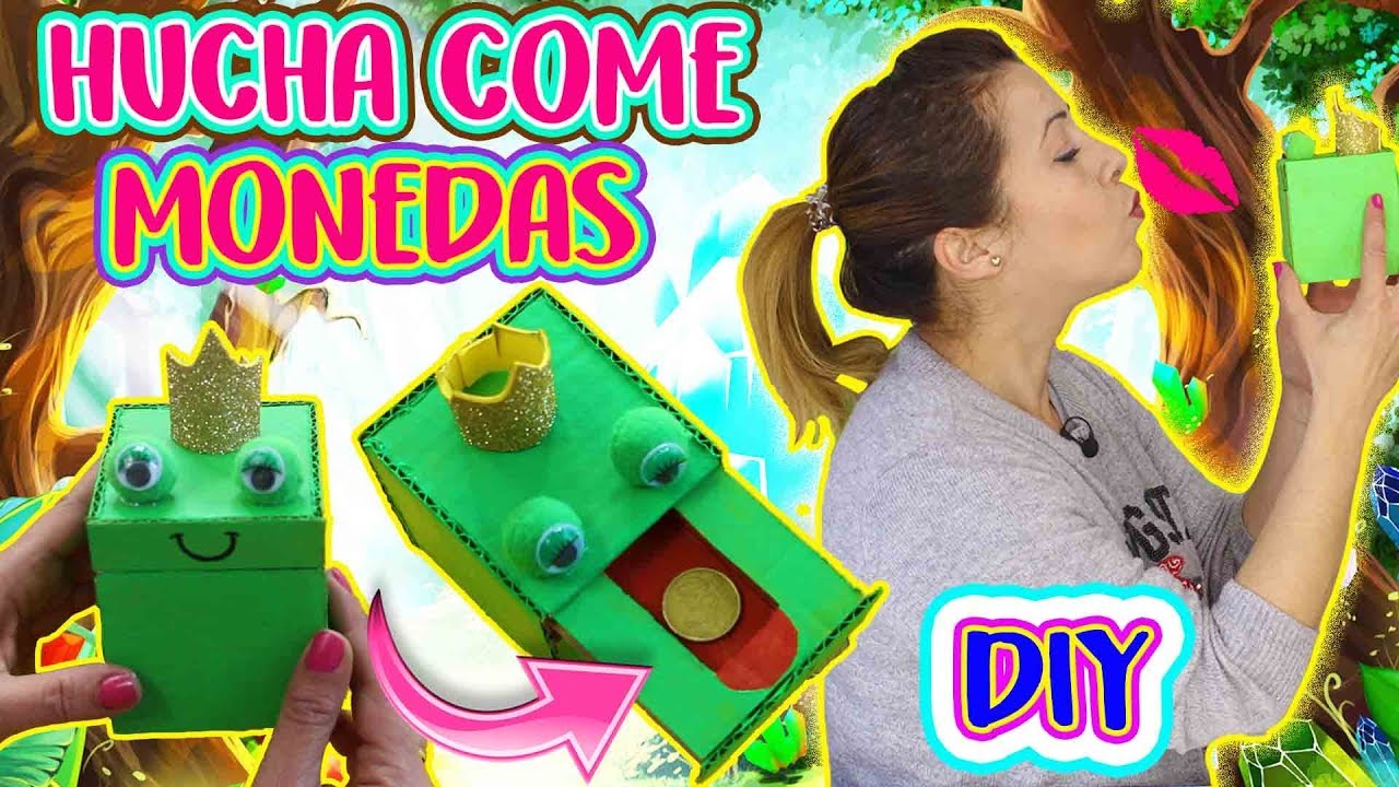 Hucha de rana encantada COME MONEDAS | Alcancía de cartón traga monedas| Manualidades fáciles 🐸