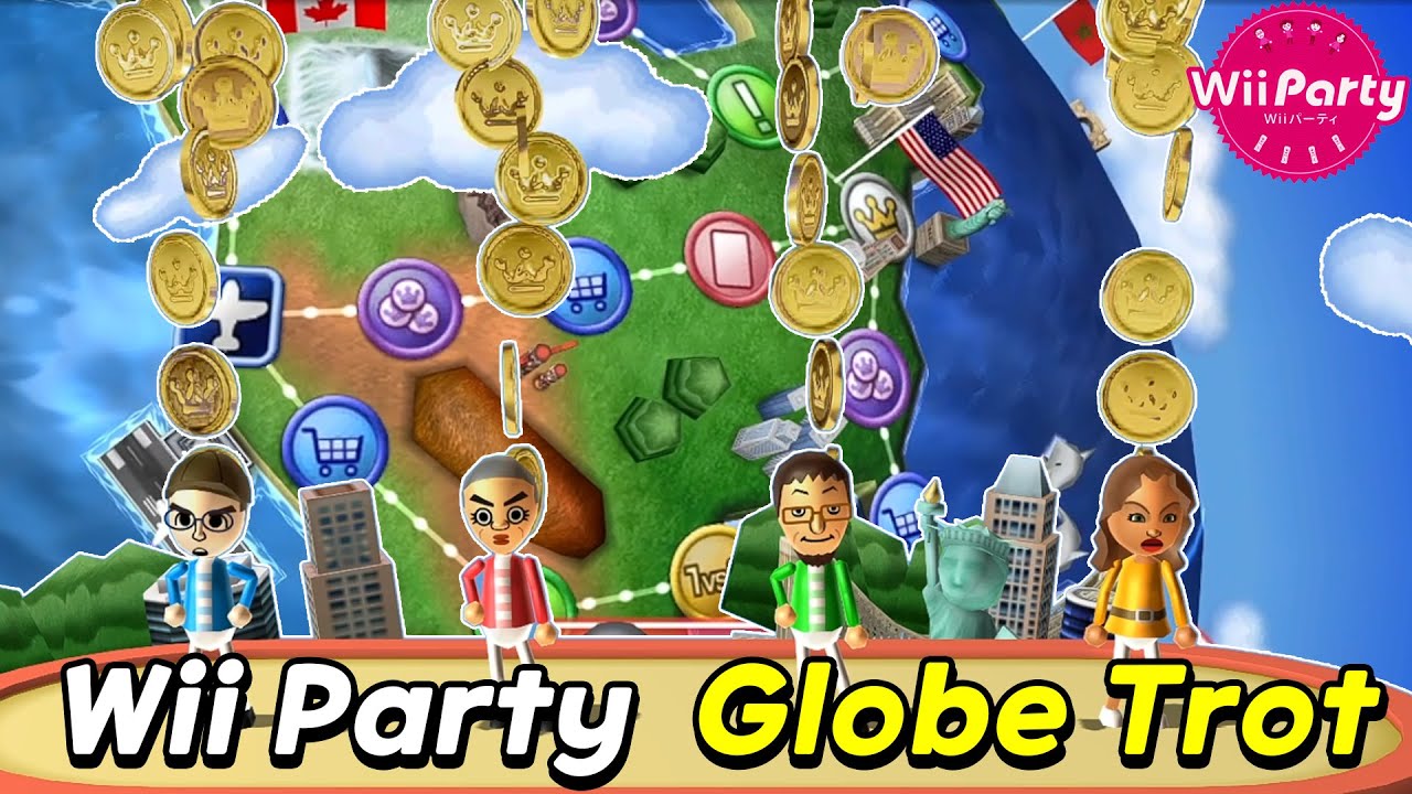 Wii Party Globe Trot gameplay | Advanced com | Dongking Vs Takashi Vs Daisuke Vs Naomi  AlexGamingTV
