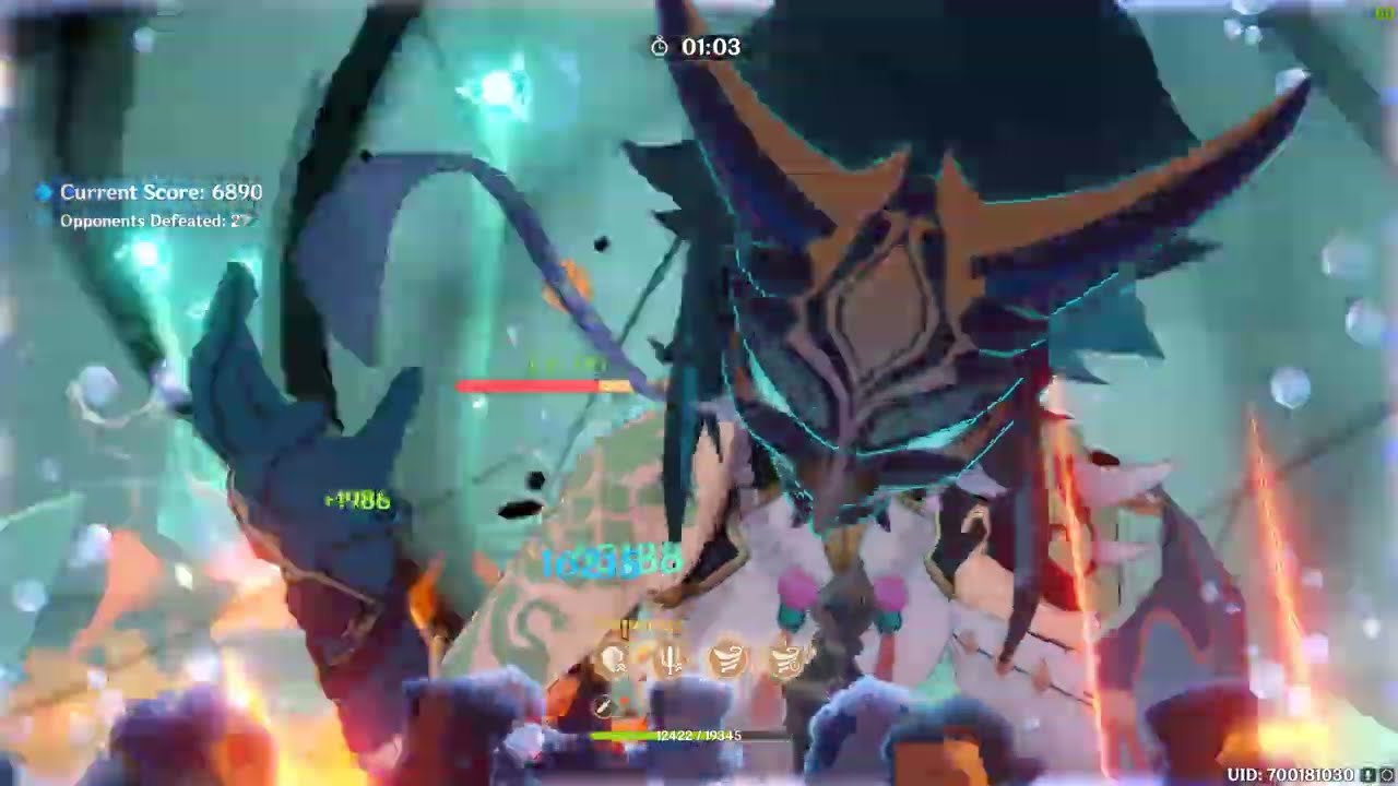 24020 Points C6 Xiao FFXX Genshin Impact Trial of Shattered Fragments, Song of Melting