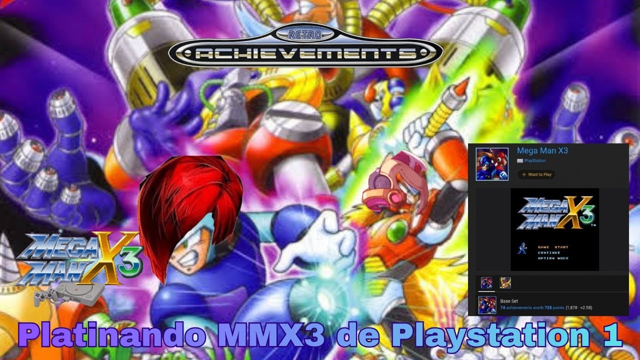 Mega Man X3 (PS1) - Iniciando a Platina Pegando Conquistas de Progressão