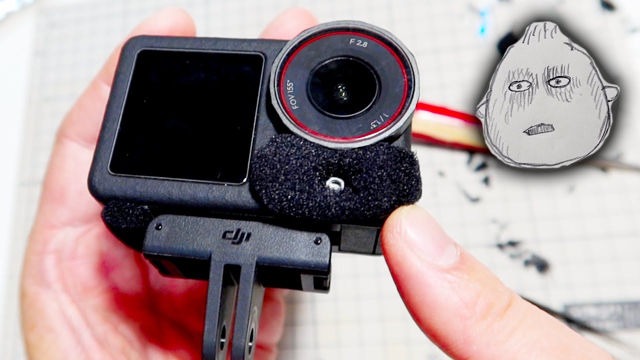 【Osmo Action 5 Pro】自作風防スポンジつけたら怪しい謎カメラになった(T_T)