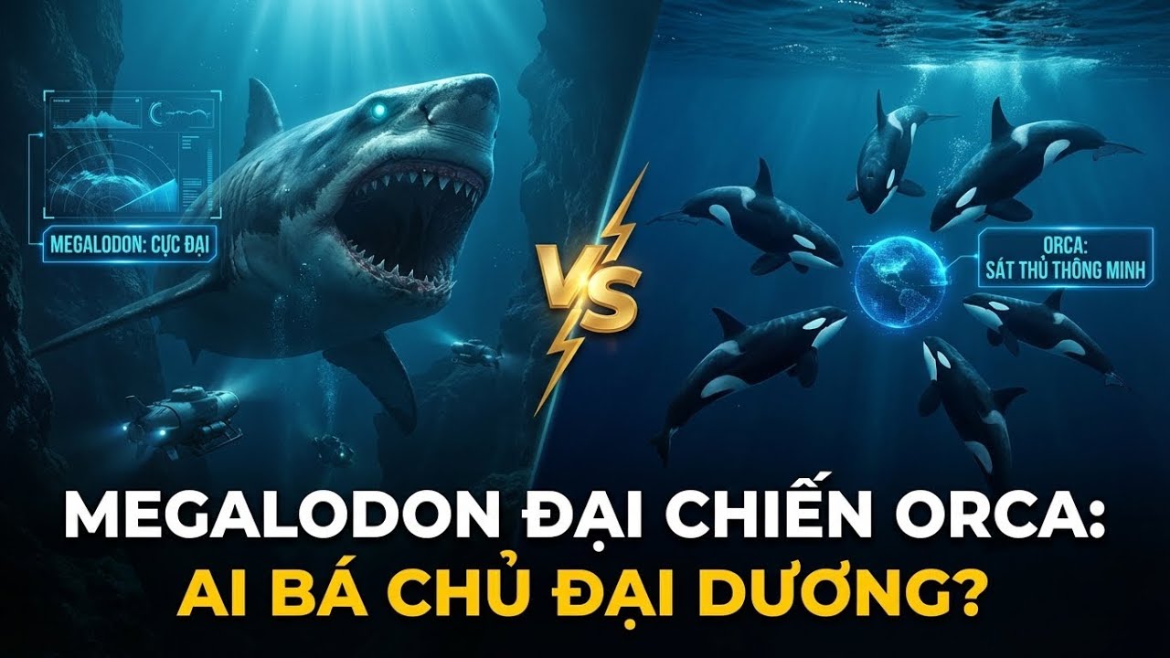 Megalodon vs Cá Voi Sát Thủ: Kích thước vô đối hay Trí tuệ đỉnh cao? | PRIMAL VS.