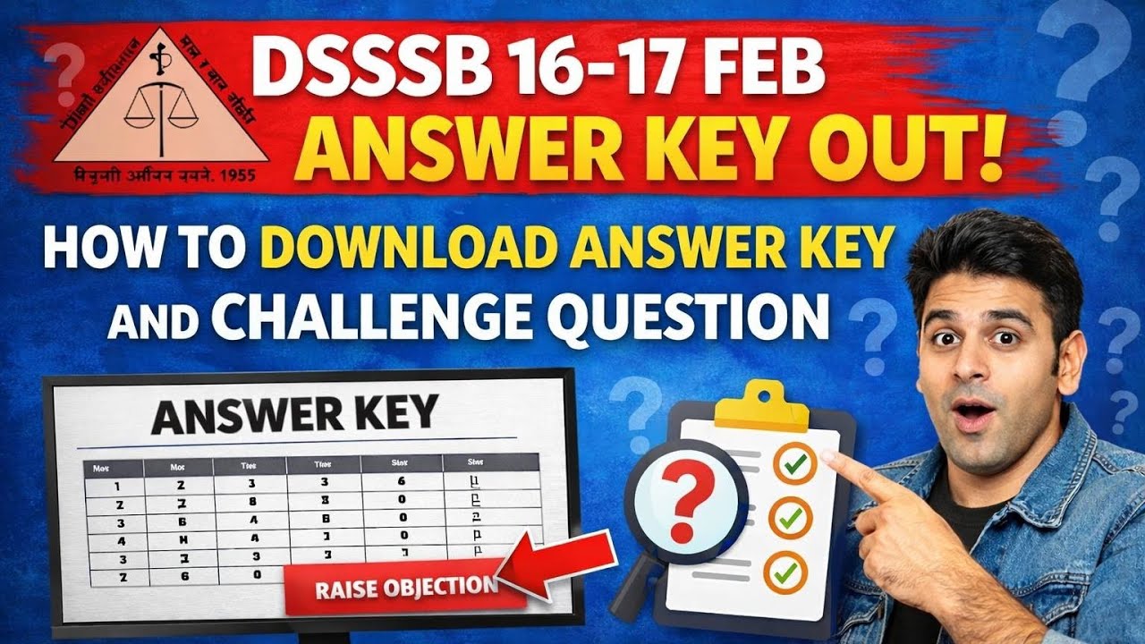 HOW TO DOWNLOD DSSSB ANSWER KEY / DSSSB ANSWER KEY / HOW TO CHALLENGE DSSSB ANSWER KEY / DSSSB
