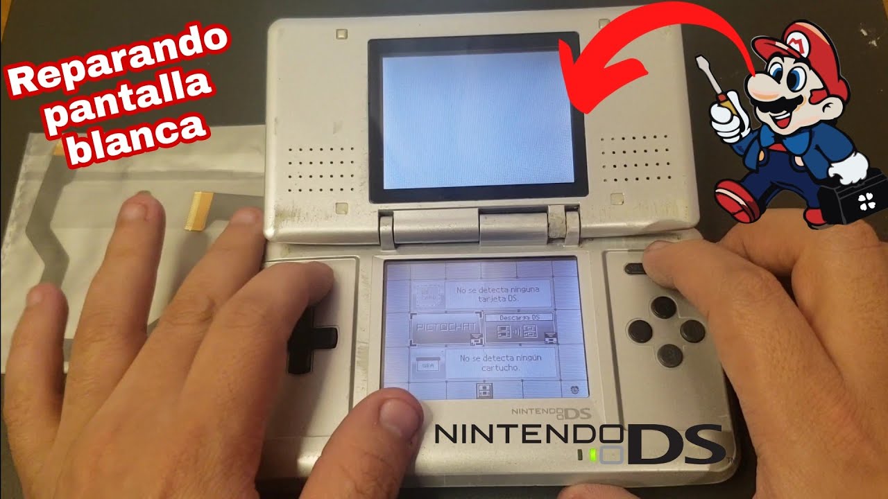 Reparando pantalla en blanco de Nintendo Ds fat