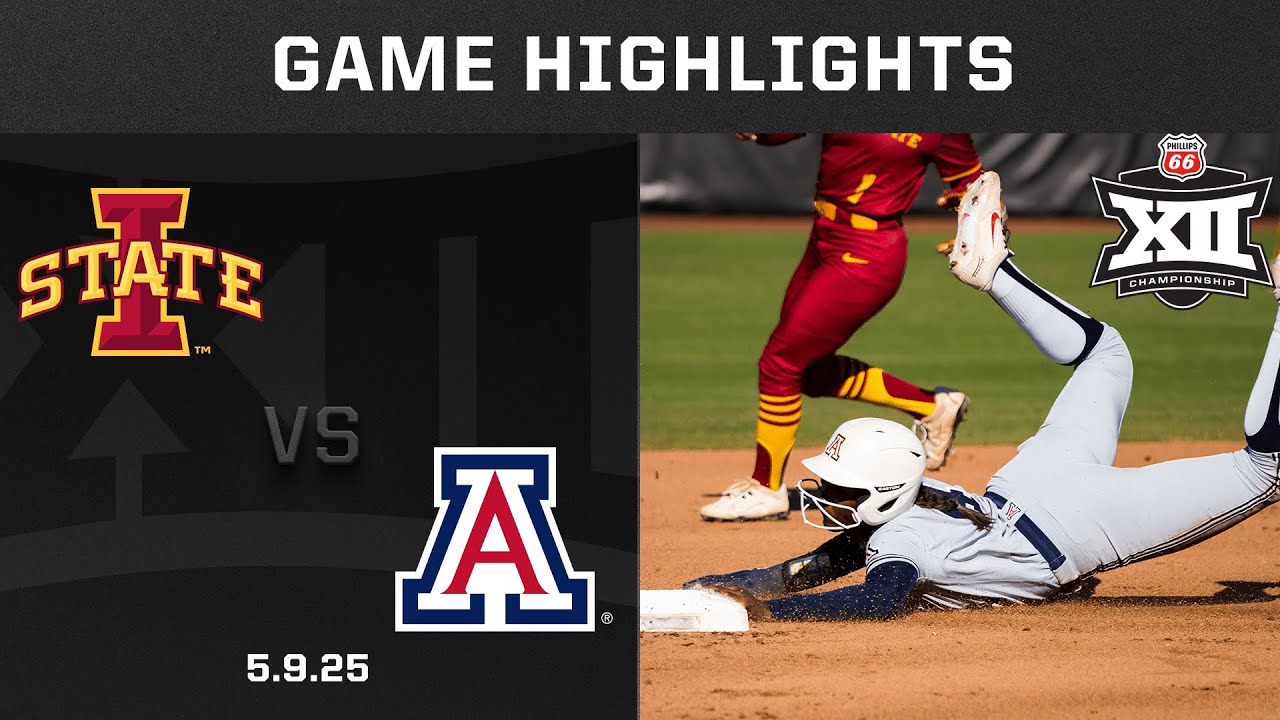 Iowa State vs. Arizona (5.9.25) Highlights | 2025 Phillips 66 Big 12 Softball Semifinal #2