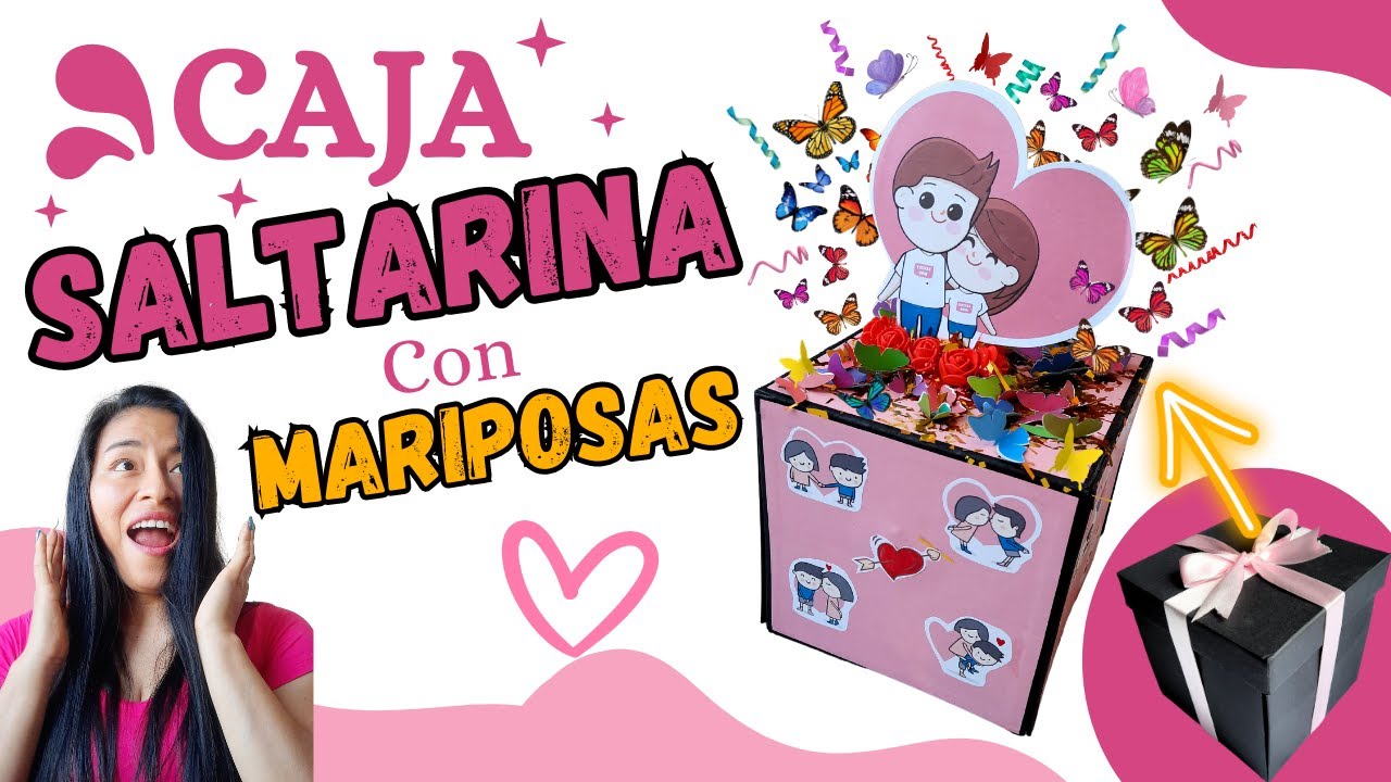 🎁Como Hacer la MEJOR CAJA SALTARINA con MARIPOSAS 🦋para Sorprender🎉
