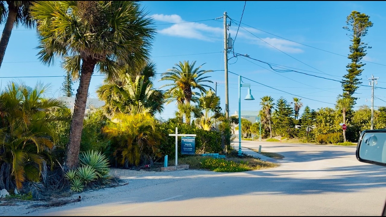 Driving Along Manasota Key in Winter 🏖️ Lots of For Sale signs and empty lots