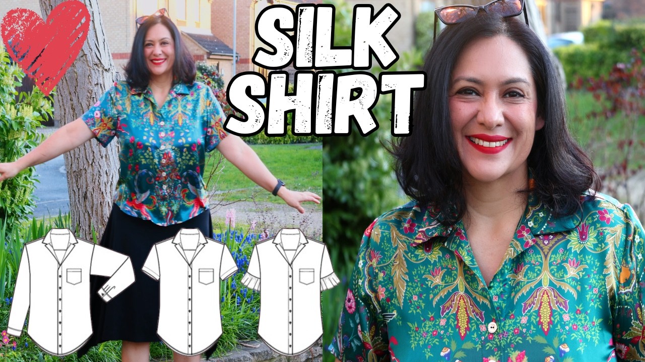 Sewing luxury SILK REFRESHER. No Panic. All in shirt (Pattern Emporium)