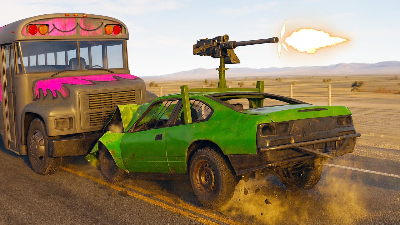 BeamNG Infection But We All Have Buses & Guns! Complete Chaos!