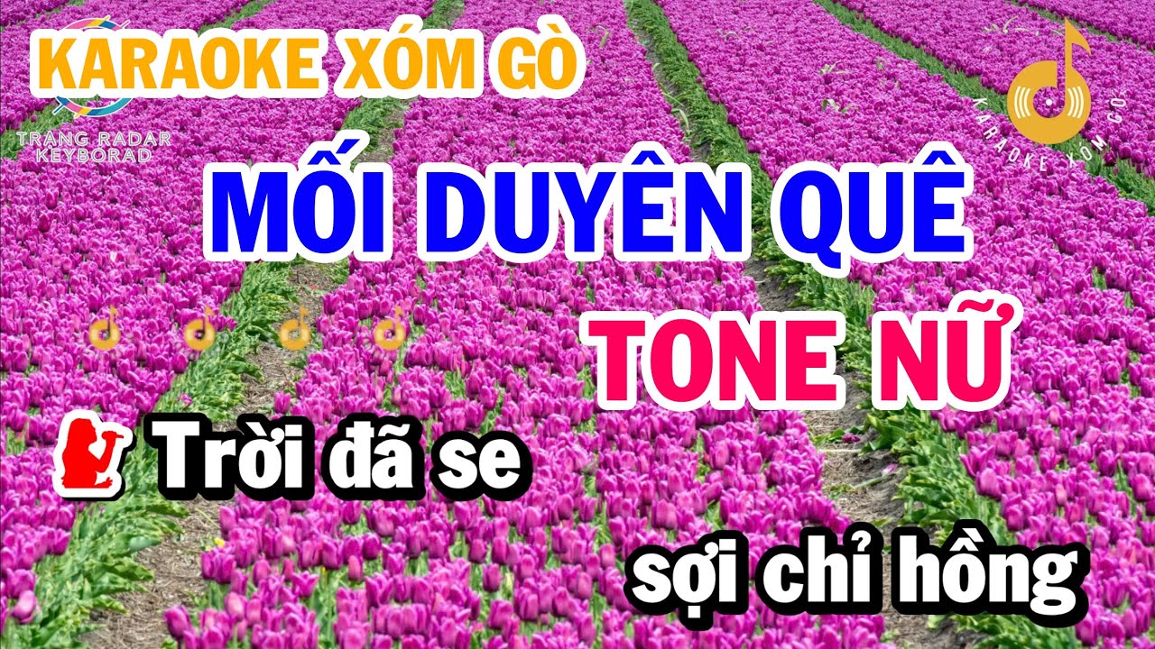 Karaoke Mối Duyên Quê - Tone Nữ Rumba Dễ Hát | Beat Mới 2025 | Karaoke Xóm Gò