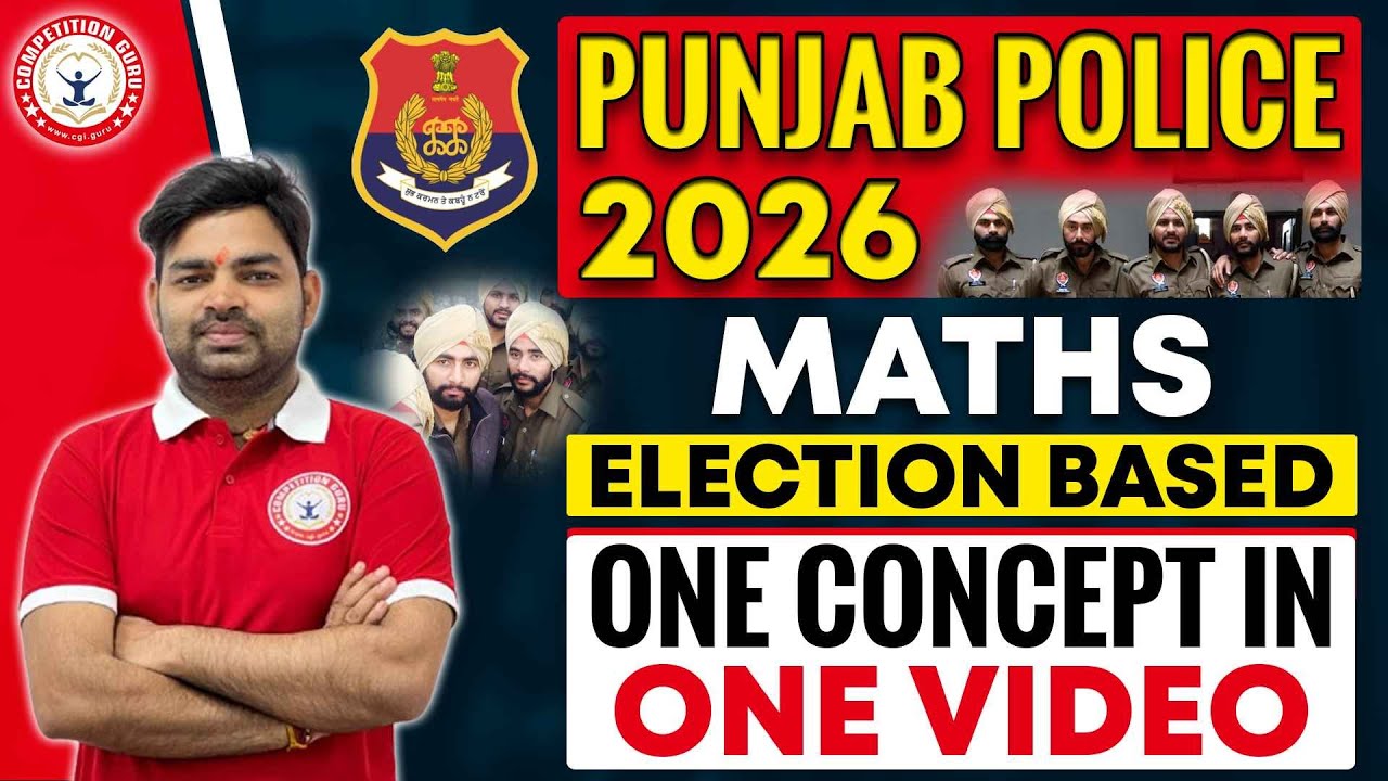 Punjab Police 2026 Maths 🔥 Election Based Questions Explained | Punjab Police Coaching In Chandigarh