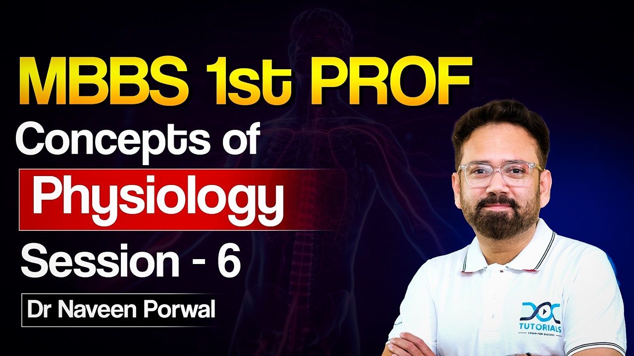 MBBS 1st Prof Physiology | High-Yield Concepts Explained | Session 6 | Dr Naveen Porwal