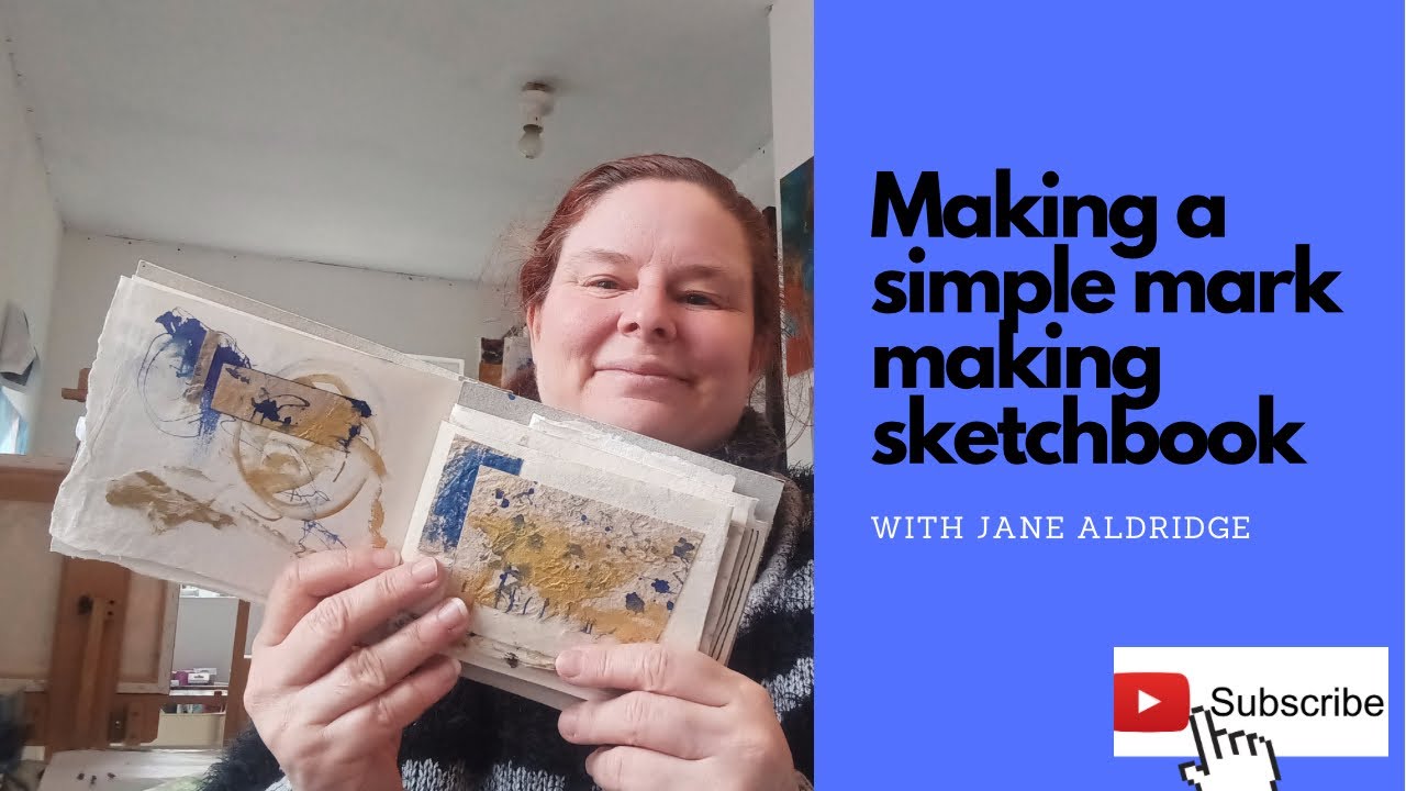 Making a simple mark making sketchbook