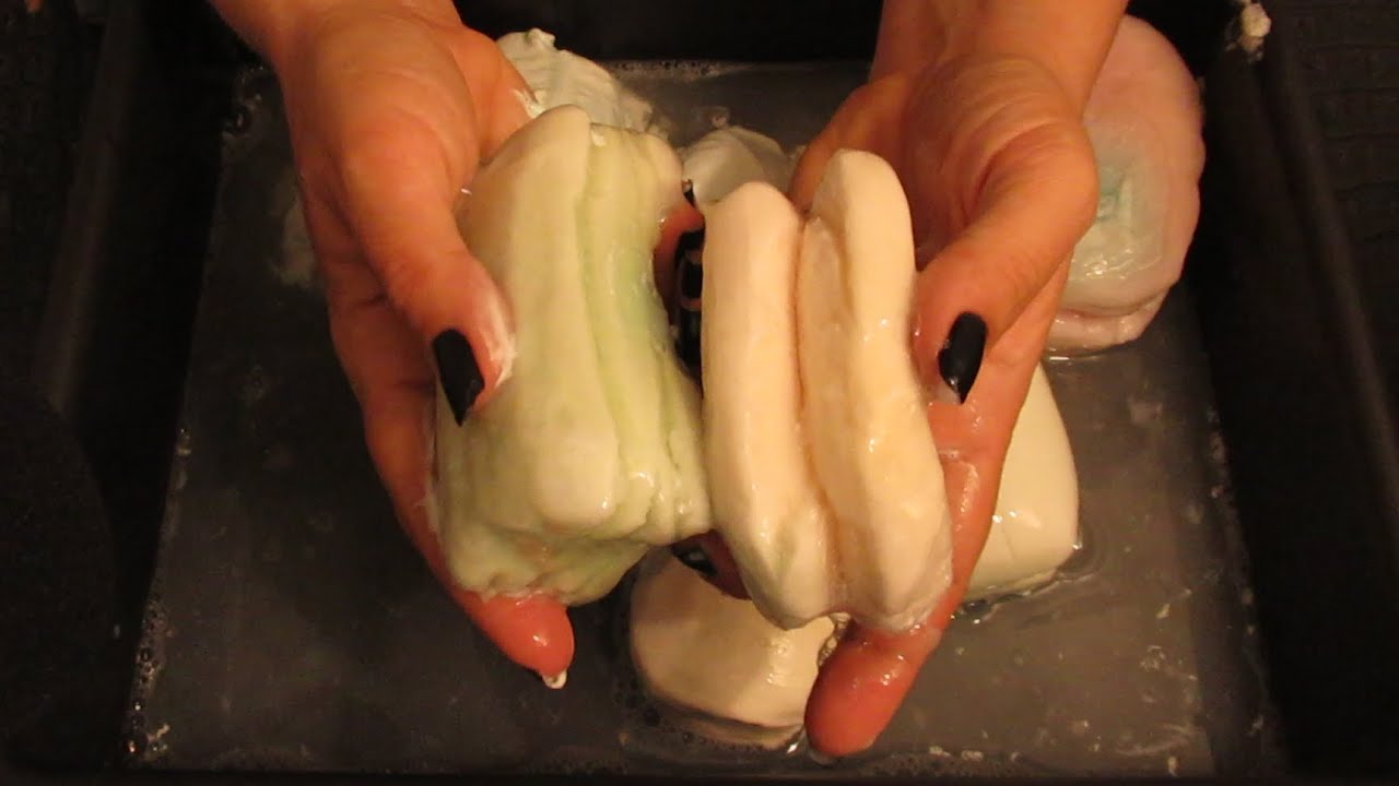 ASMR 💗💜💙 Pastel Soaked Soap 💗💜💙 Mushy Soap 💗💜💙 Vid 139 💗💜💙 РАЗМОКШЕЕ МЫЛО 💗💜💙 Relaxing!