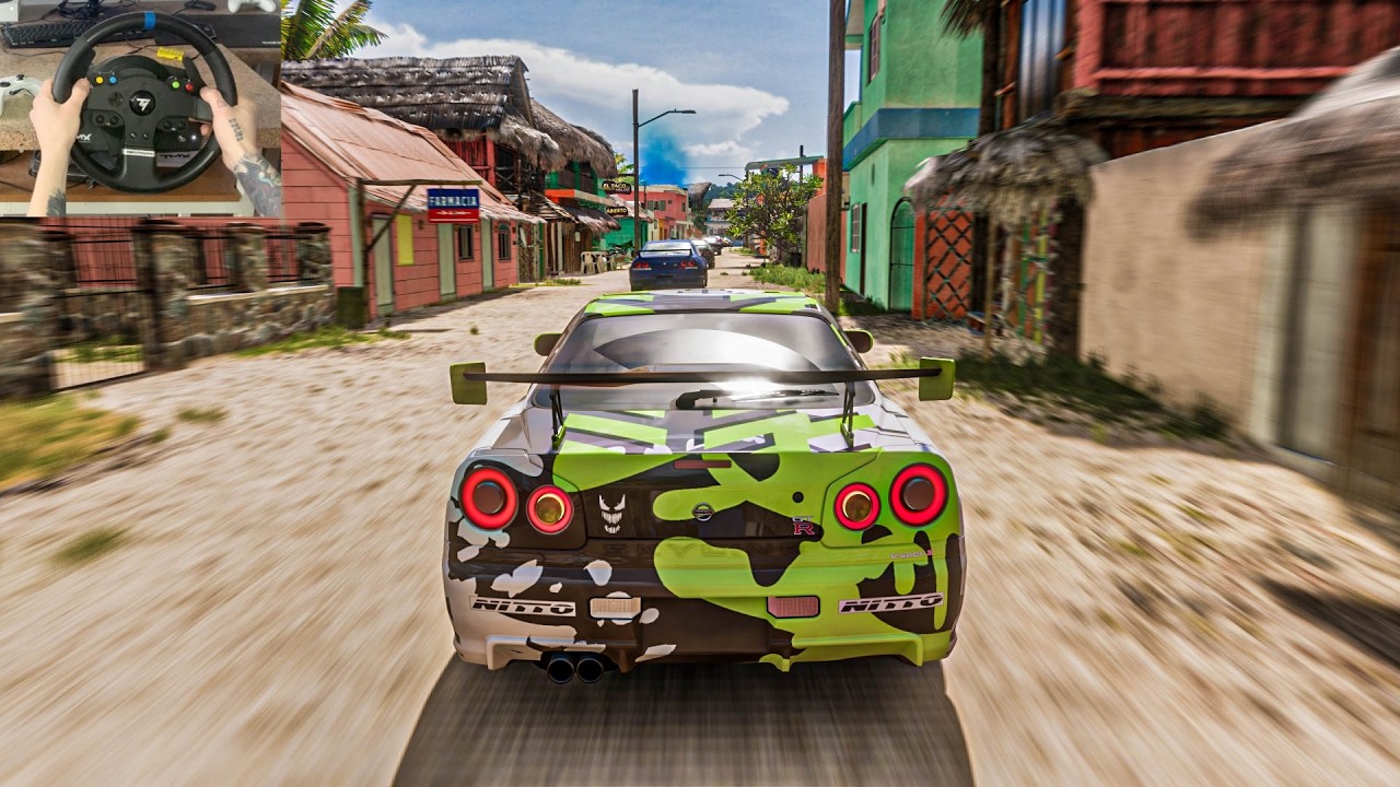 Nissan GTR R34 vs Sports Cars | Forza Horizon 5 Steering Wheel Gameplay