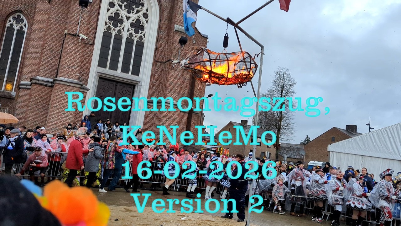 rosenmontagszug kelmis, la calamine 16 02 2026  version 2 movie
