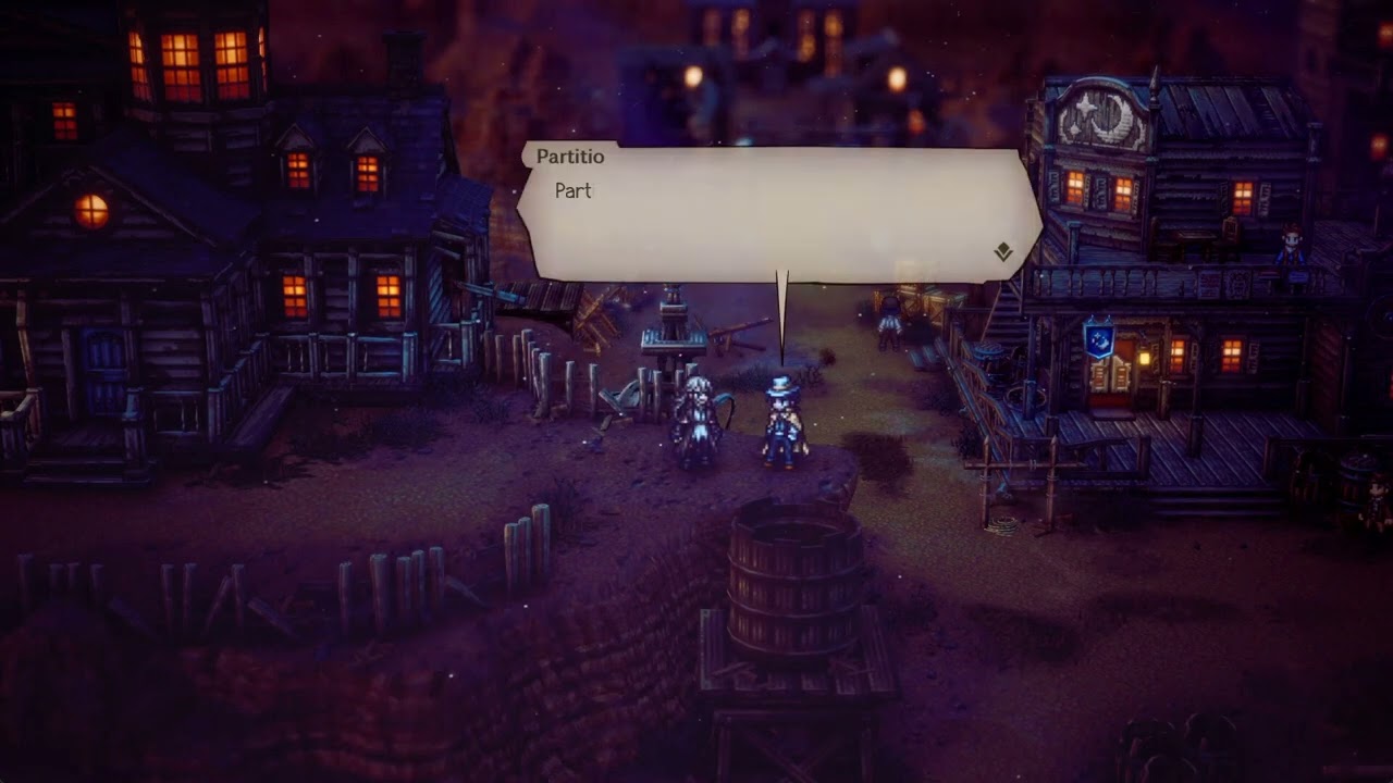 Octopath Traveler 2 - Orerush, Pioneer Town Night