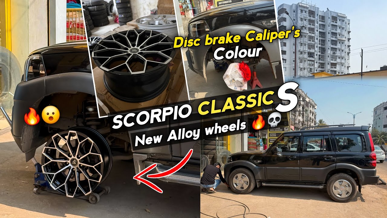 Mahindra Scorpio Classic S New 17inch Alloy Wheels Installed⚡️Scorpio Classic S Modified 🔥