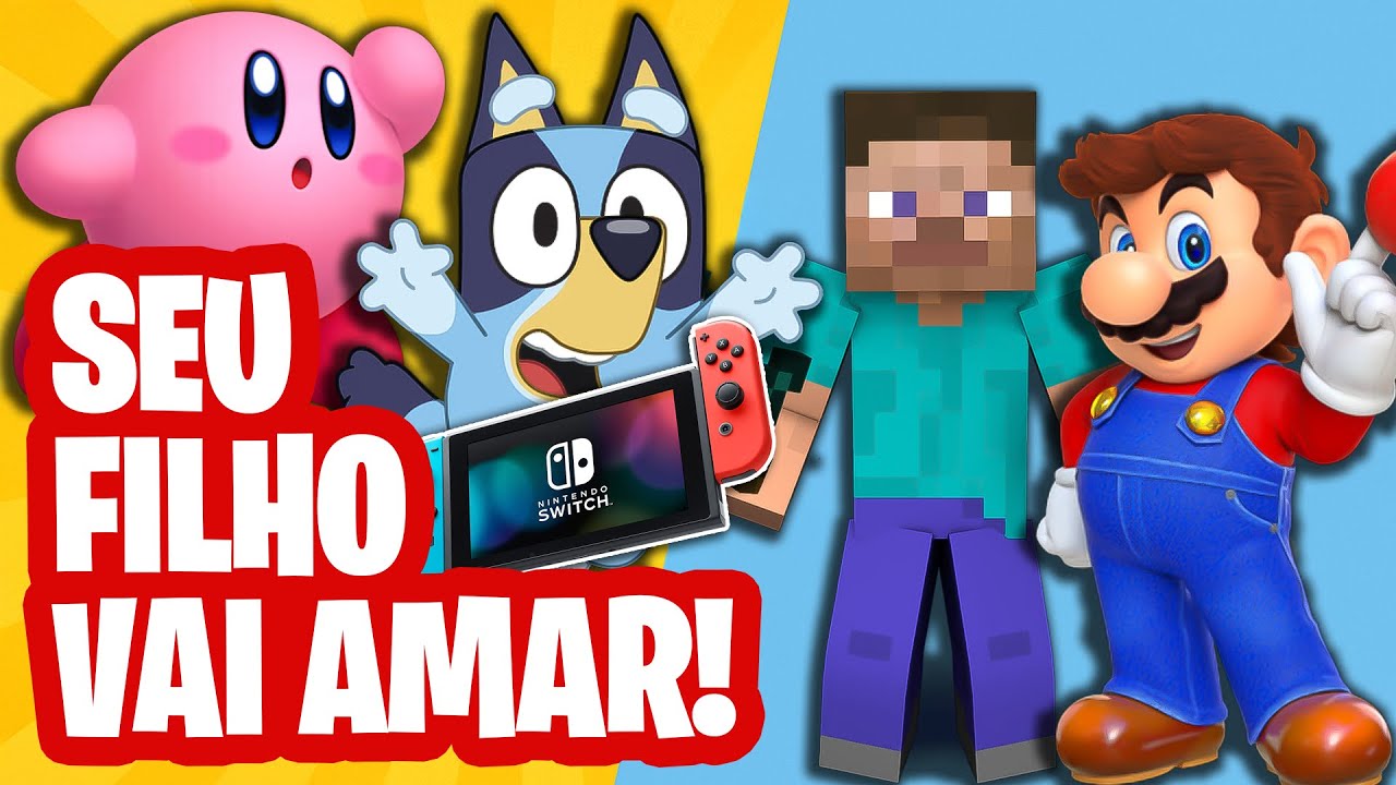 10 Jogos Que Seu Filho Vai AMAR no Nintendo Switch! 👨‍👧🎮 Jogos para Jogar em Família