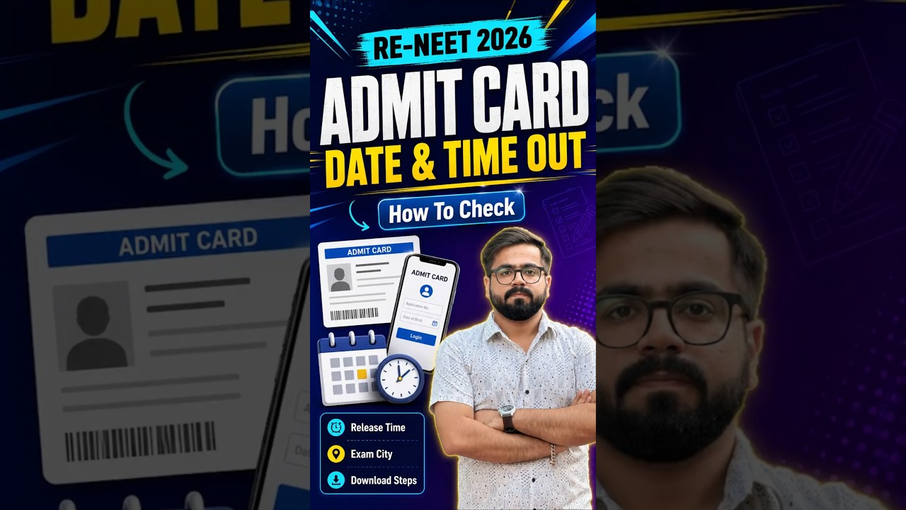 NEET UG Re-Exam 2026: Admit Card Out? How To Check, Exam Day Checklist