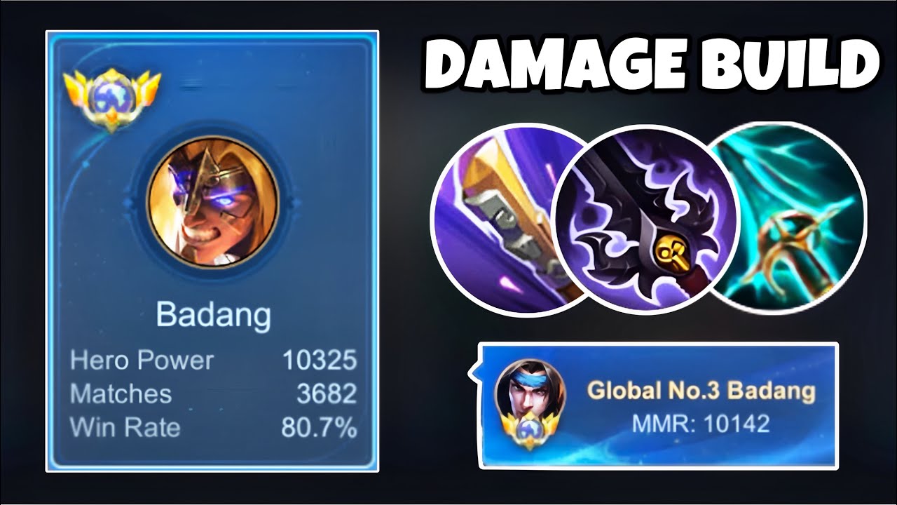 BEST DAMAGE BUILD BADANG SOLO RANK GAMEPLAY | TOP GLOBAL BADANG | MOBILE LEGEND!!!
