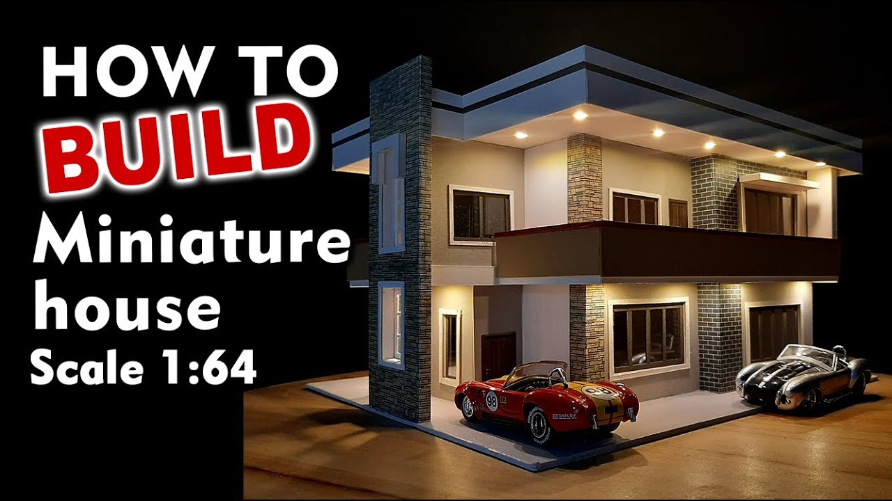 DIY beautiful miniature house with led light