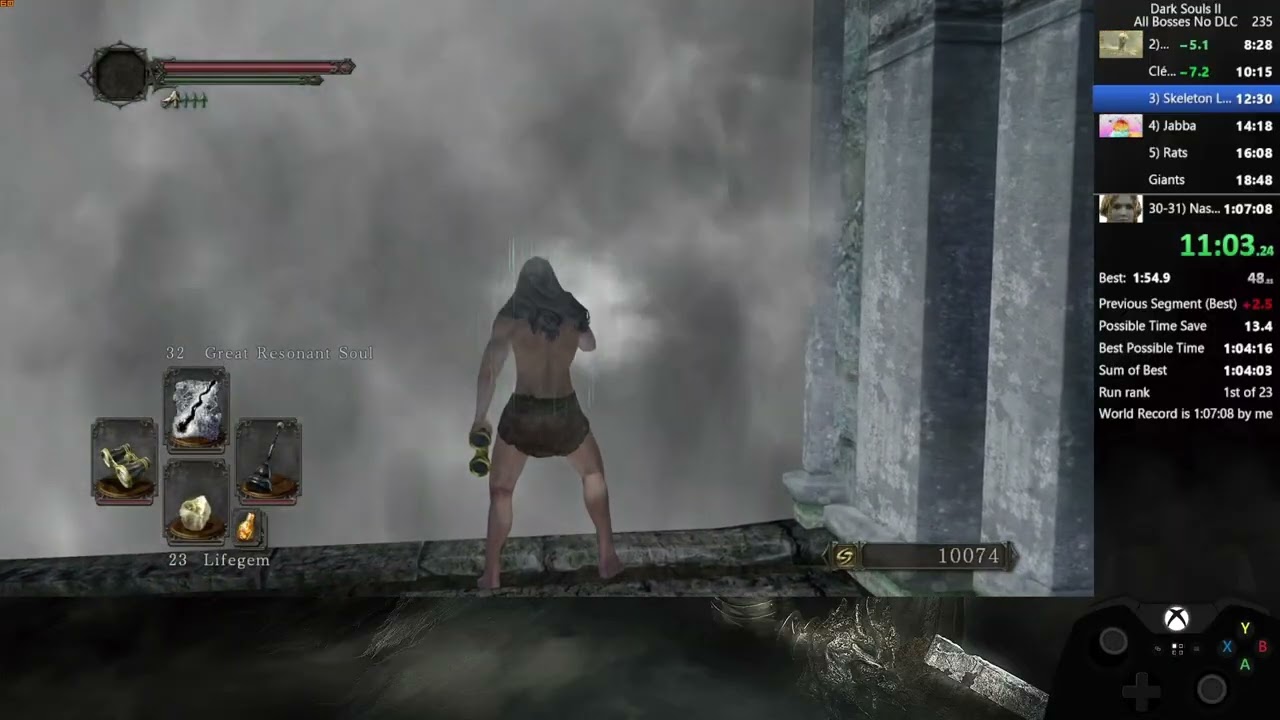 Speedrun Dark Souls 2 All Bosses No DLC 1:06:56 (WR)